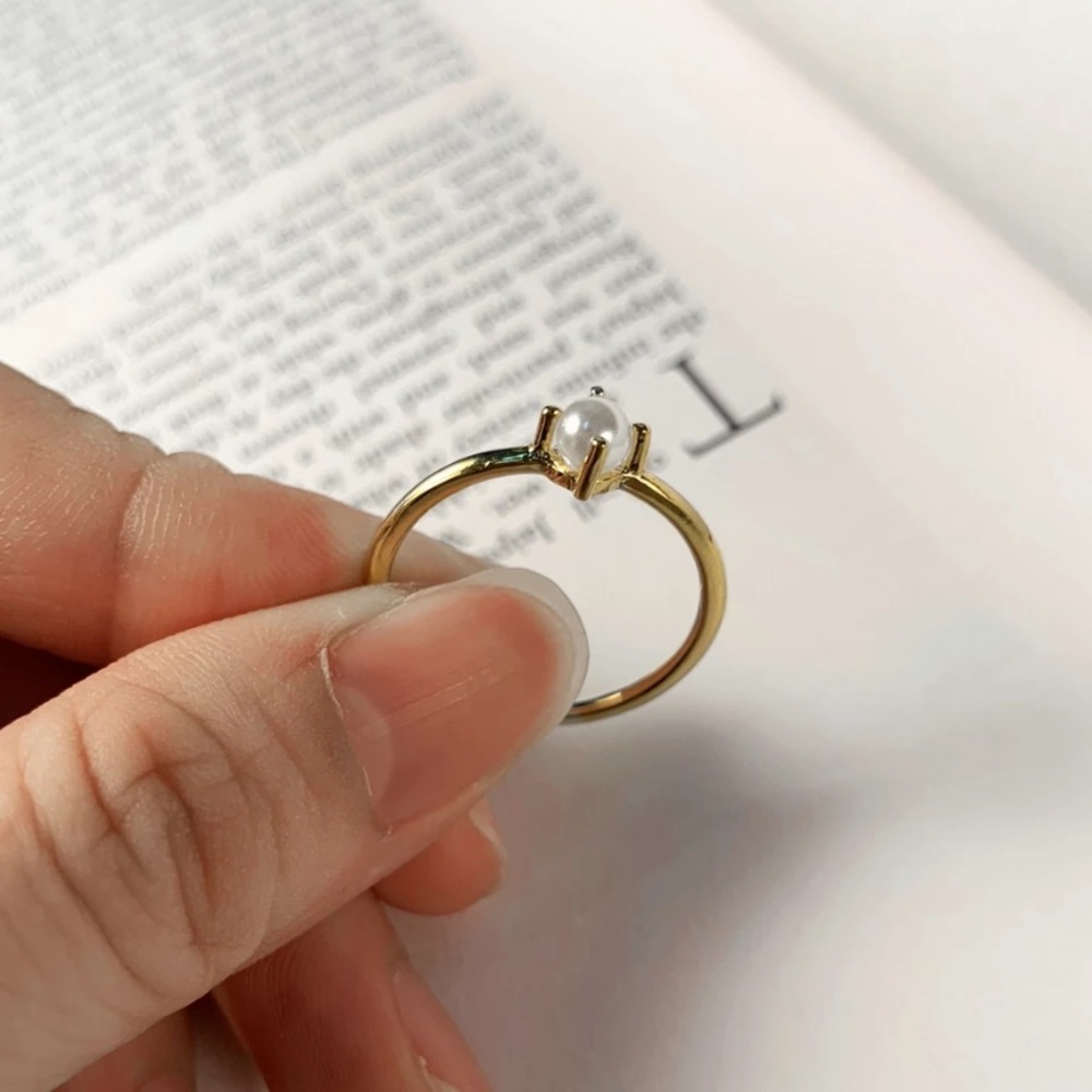 Gorgeous Ring For Women Delicate Mini Pearl - Picture 9 of 9